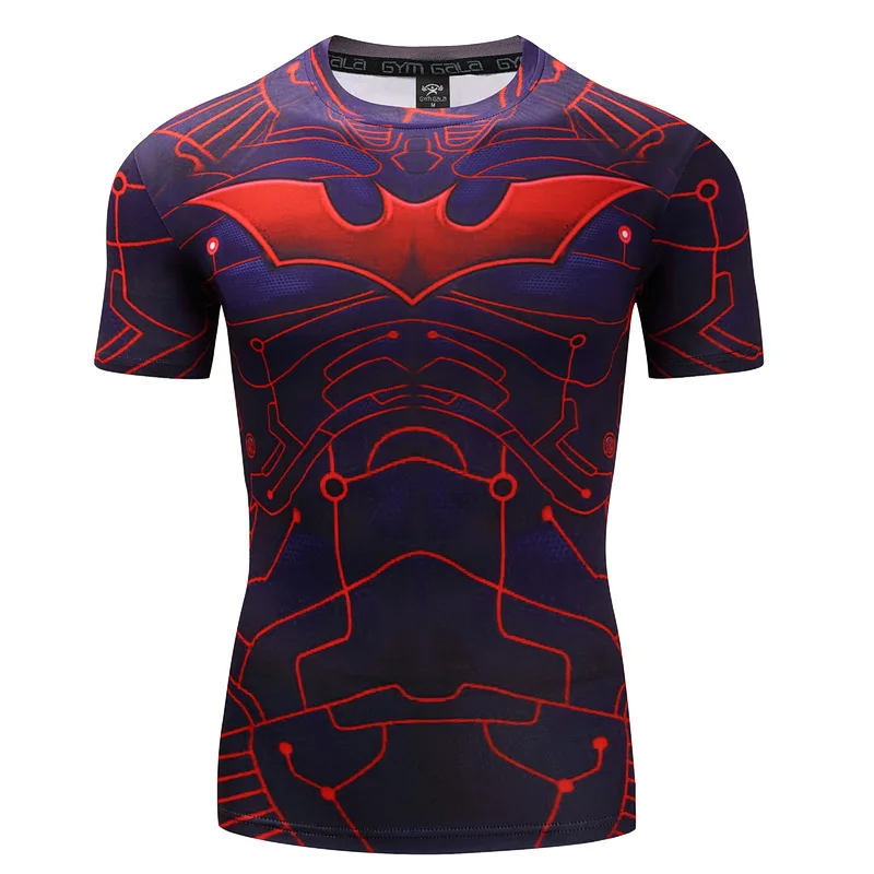 Compression Shirt Men Anime Bodybuilding Rashgarda rashguard MMA Fitness Crossfit 3D Superman Punisher TShirt tshirt | Мужская одежда