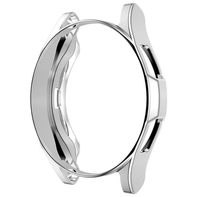 Case for Samsung Galaxy Watch 4 Classic,Silicone Shock-Proof and Protector Cover for Galaxy Watch4 46MM 42MM (2021) Silver