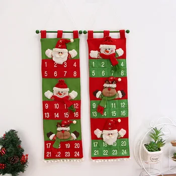 

2020 New Christmas Carnival Advent Calendar Felt Christmas Tree Countdown Calendar Christmas Nonwoven Calendar Gift Bag