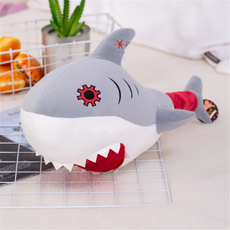 New Sharks Whale Crocodile Chimpanzee Puppy Dog Plush Toys Funny Cartoon Animals Knocks Back Massage Hammer Stuffed Dolls (5)