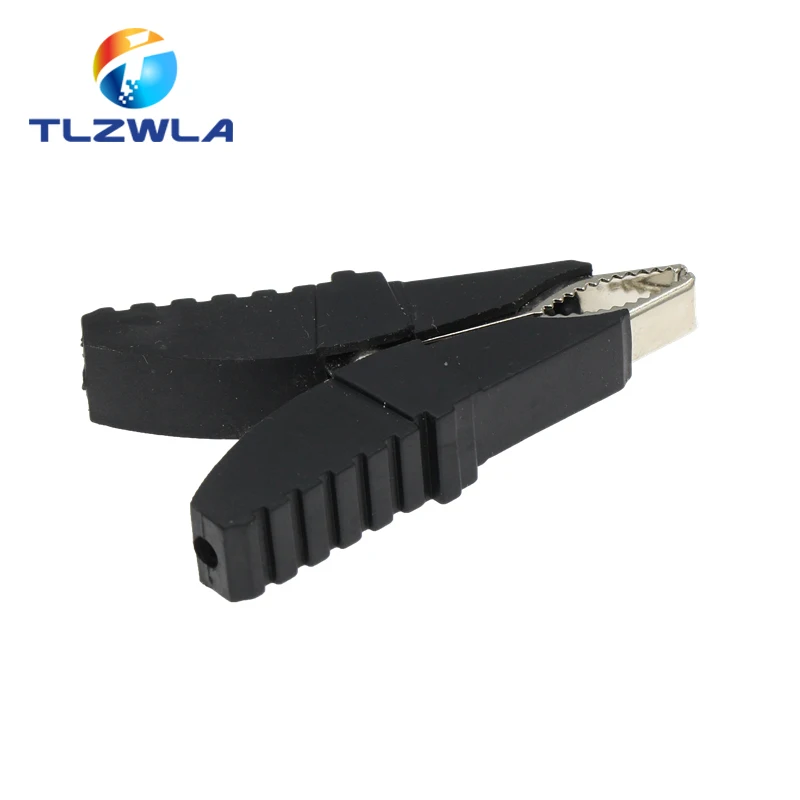 Plastic Handle Test Probe Metal Electrical Alligator Clips Connector Crocodile Clamp Battery Clamps 1Pcs