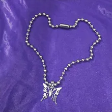 Панк бабочка кулон короткое ожерелье унисекс ожерелье Харадзюку хип хоп модное ожерелье аксессуары уличная одежда XL01