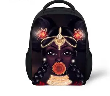 

Cute American Art Black Girls Toddlers Backpack Cartoon Children School Bags Baby Kindergarten Backpack Kids Gift Bags