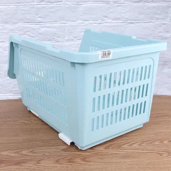 

1 Pc Storage Basket Stackable Plastic Japanese-style Collecting Basket Storage Shelf Storage Container for Kitchen Bathroom Home