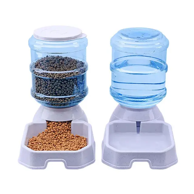 3.8L Automatic Pet Feeder Dog Cat Drinking Bowl Large Capacity Water Food Holder 2