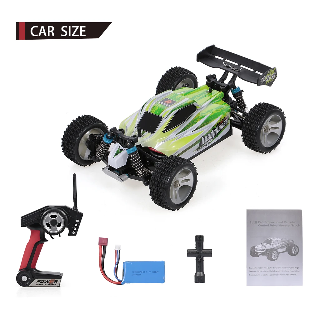 Wltoys A959 A B RC автомобиль 1/18 Масштаб 2 4 г 4WD Электрический RTR внедорожник Buggy игрушка