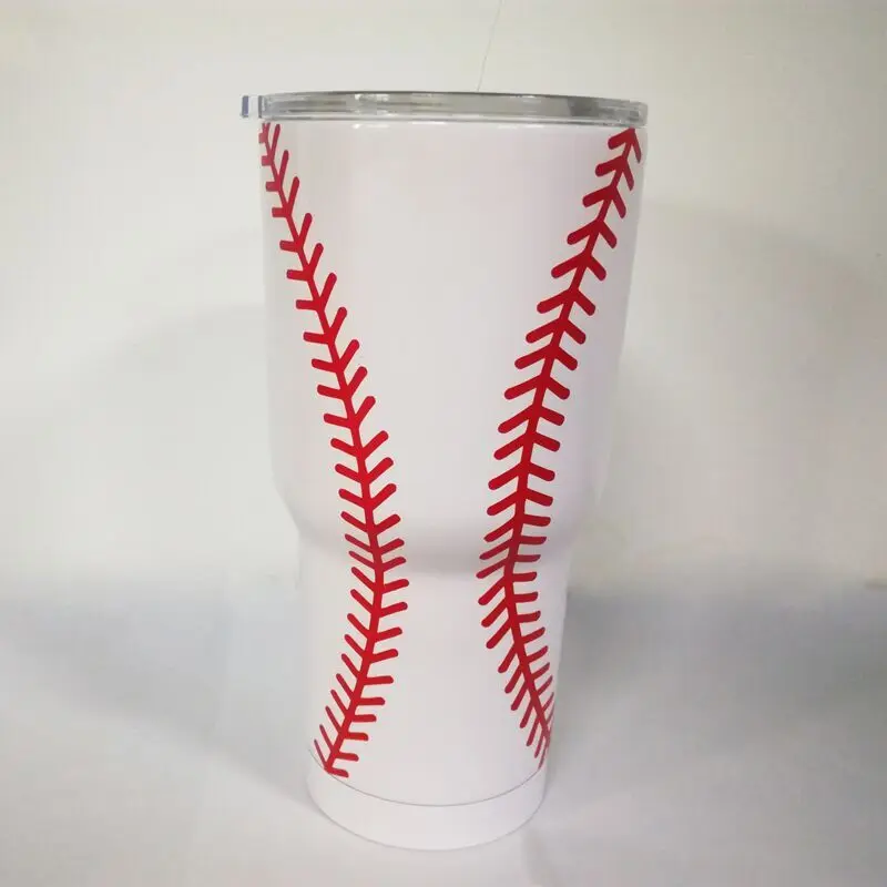Wholesale 30oz Baseball Tumbler Stainless Steel Double Wall Vacuum Cup Cute Gift For Water Holder Warmer Cup DOM109461