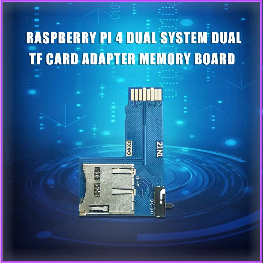 Raspberry Pi 4 двойной Системы адаптер карты памяти доска | 2 в 1 Dual TF Micro SD для 3 / Zero