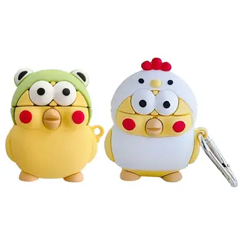 

For AirPods Case Cartoon Frog Chicken Protective Cover For Airpods 12/Pro R9UB