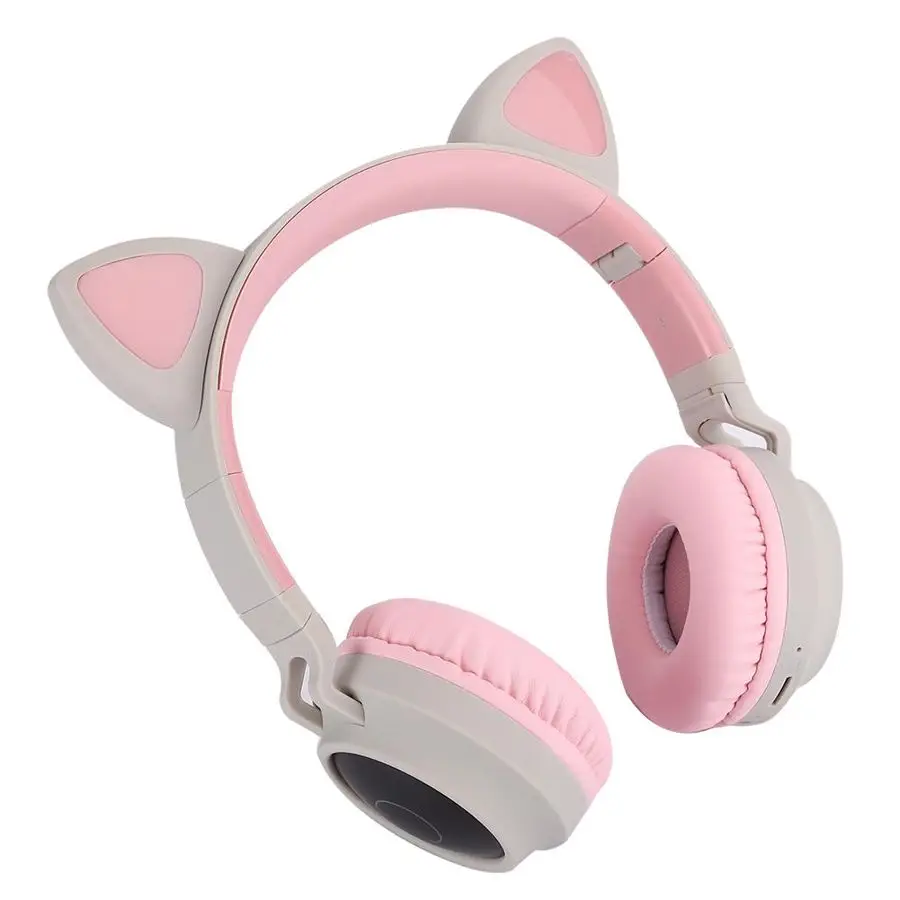 Cat Ear Bluetooth 5 0 Headphones LED Noise Cancelling Young People Kids Cute Headset Support Memory Card auriculares