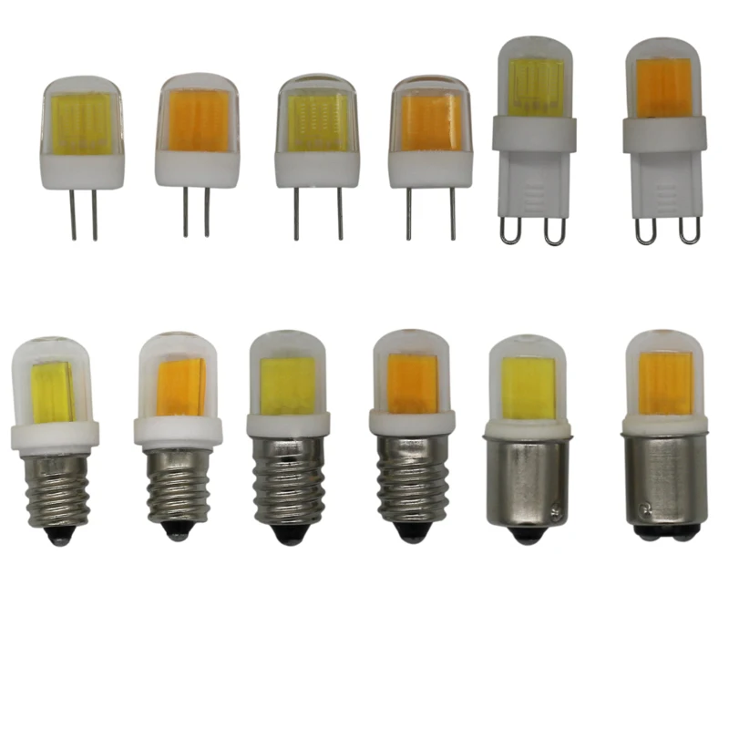 G4 G8 G9 E11 E12 E14 BA15D AC110V AC220V 1511COB 5 Вт Диммируемый хрустальный свет Светодиодная лампа в