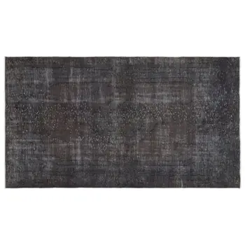 

Handmade Gray Vintage Overdyed Turkish Area Rug 148 X271 Cm-4'10''X8'11''