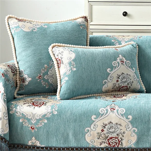 Роскошные наволочка из шенилла подушки наволочка, домашний декор подушки Decorativos Para диван из жаккардовой ткани, украшенная бисером и Coussin(1 шт - Цвет: Style 1