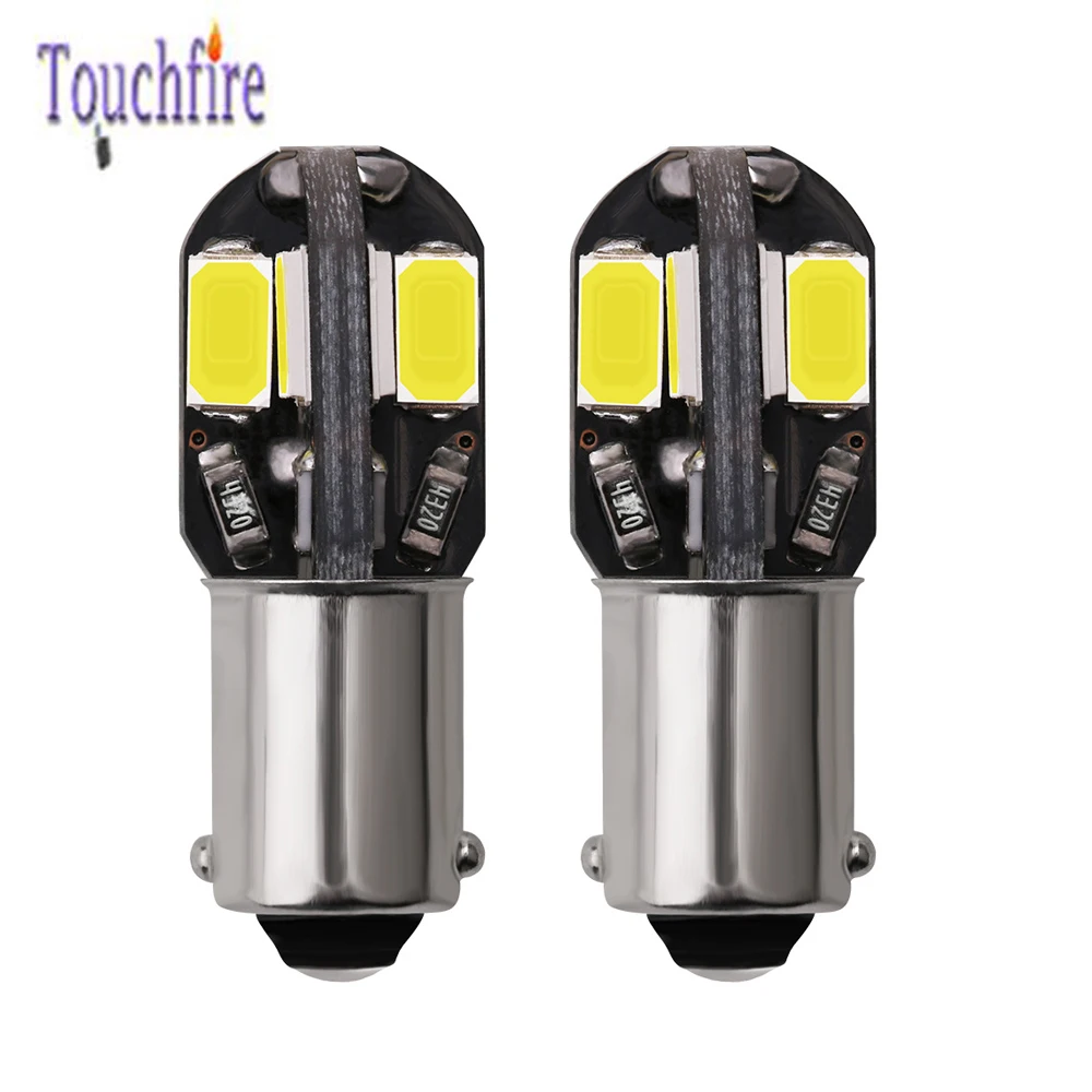 100 шт./лот BA9S T4W 12V для 5730-8smd чтения купола интерьера h6w h21w bay9s baus пластины огни Автомобильные дверные лампы авто лампа белый 12V