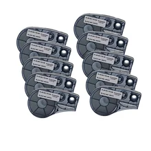 10 шт. для M21-750-499, ширина 19,1 мм, лента для этикеток, черная на белом, совместима с принтерами этикеток Brady BMP21 Plus ID Pal и LABPAL