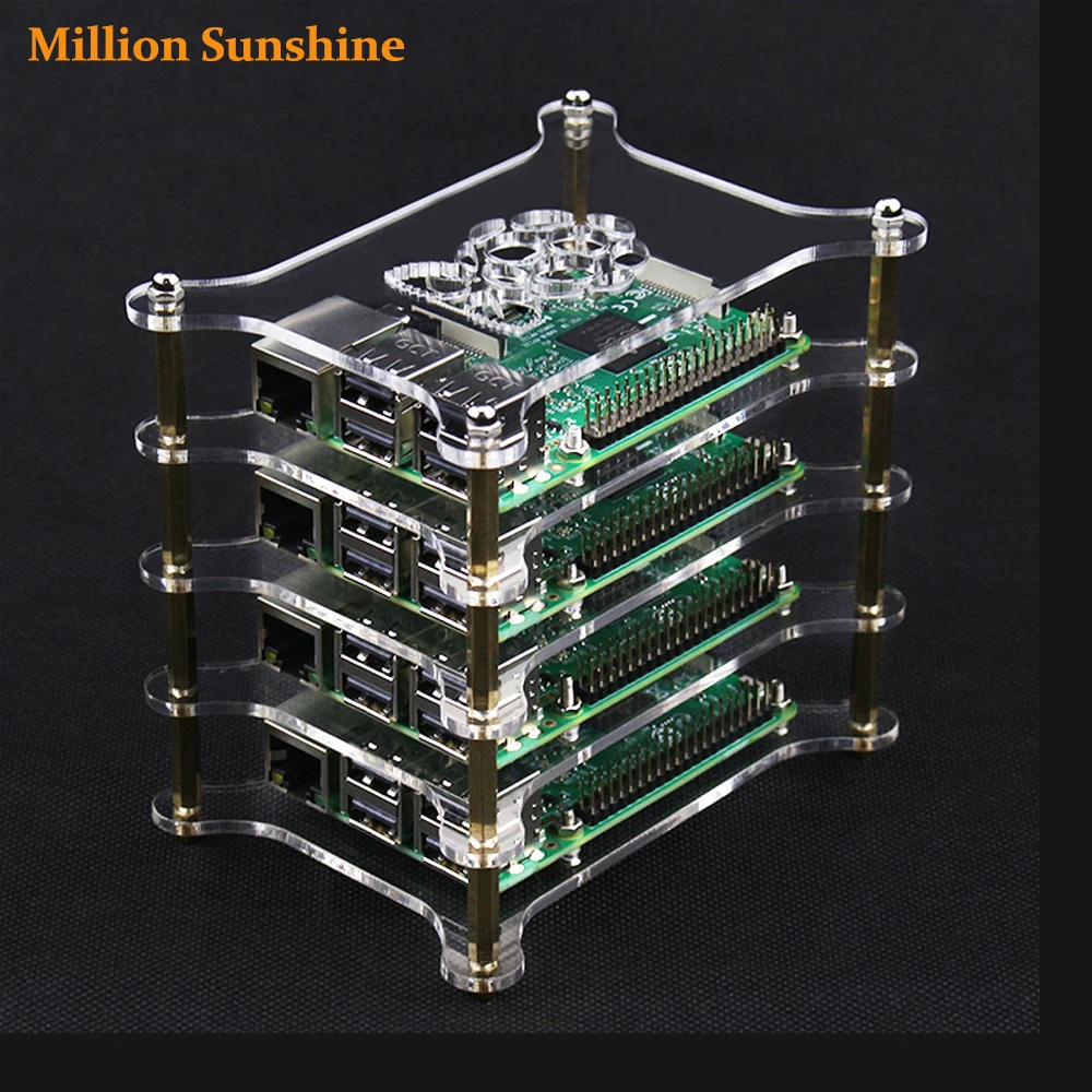 

Raspberry Pi 4 Model B Acrylic Case Clear Transparent Shell For Raspberry Pi 3B/3B Plus Case RPI138