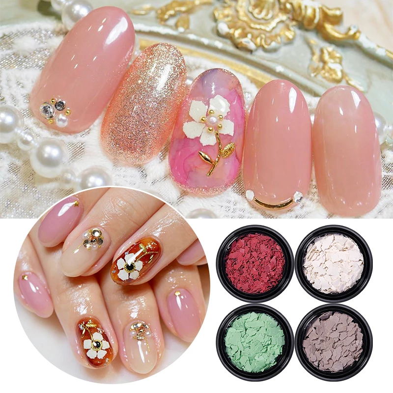 1 Box Colorful Nail Fakes Irregular Meteorite Fragment Nail Flakies Micas Sheets 3D Nail Art Decorations DIY Design Flakes