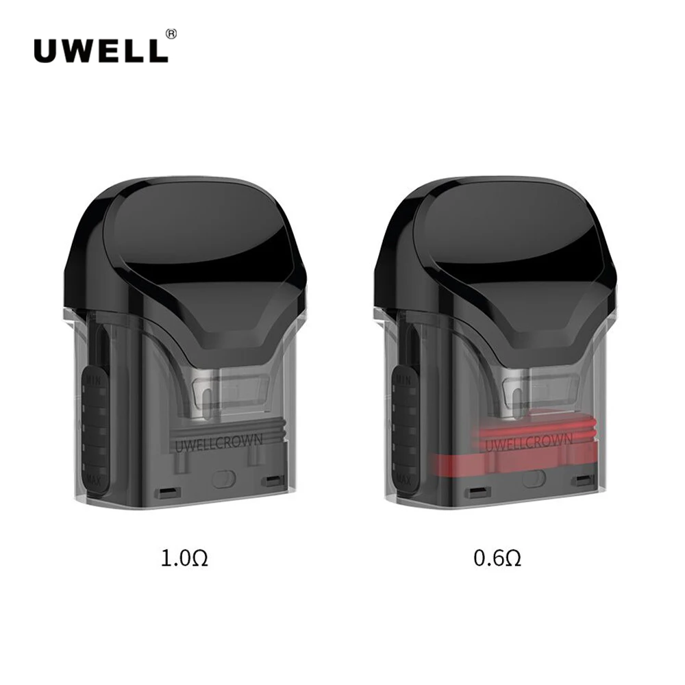 2/4/6 шт. Uwell Корона картридж 1.0ohm MTL 0.6ohm ДТЛ 3 мл!! Замена катушки для Uwell Корона Pod Kit электронная сигарета Core головка