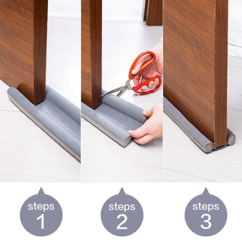 Door Bottoom Seal Strip Flexible Wind Noise Reduction Stopper Under Door Sealing Blocker Door Weatherstrip Pest Control