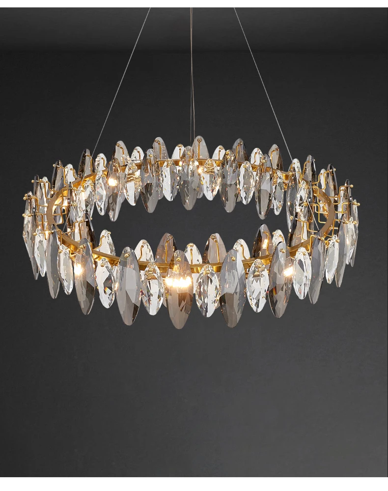 Modern Crystal Leaves Chandelier For Dinning Room