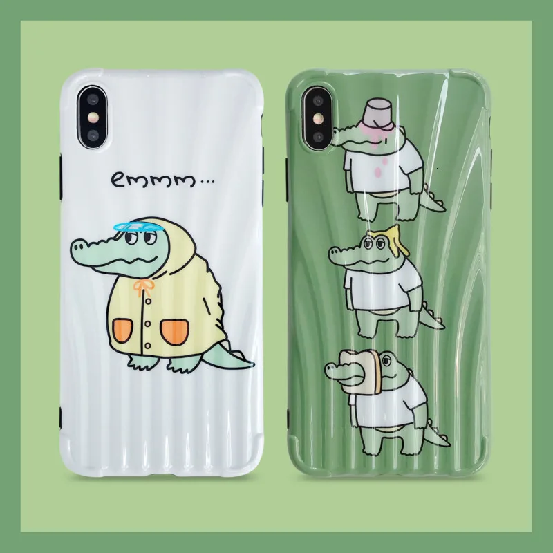 

Personality funny dinosaur phone case for iPhone X XS 8 7 6 6S PluS XR XSmax fan-shaped shell anti-fall protection back cover