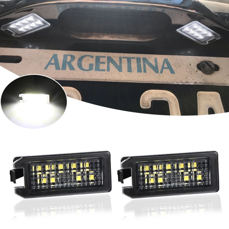 Luci Targa A Led 2 Pezzi Per Fiat 500 500C Jeep Grand Cherokee Compass Patriot Maserati Oem #:68228930Aa,68228931Aa