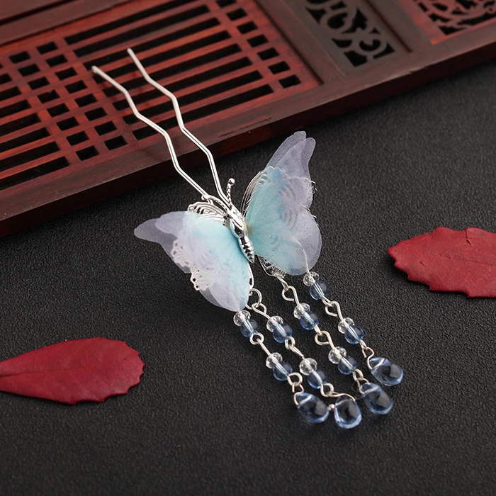Древние ювелирные изделия Hanfu бабочка головной убор классические аксессуары на