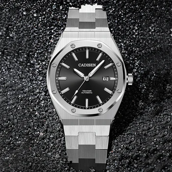 

CADISEN DESIGN Brand Luxury Mechanical Watch For Men Stainless Steel Automatic Watch Men NH35A Wristwatch Men relogio masculino