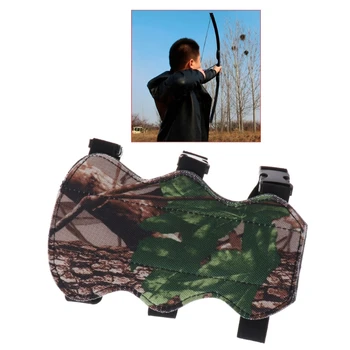 

Archery Arch Forearm Guard Arm Protection 3 Strap Camo Leather Recurve Bow Safe W91C