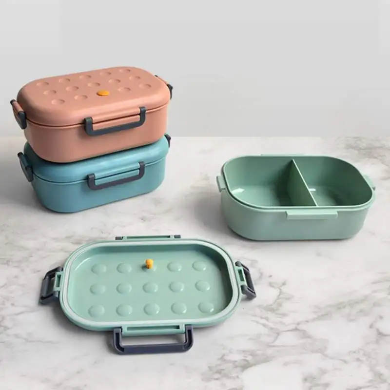 

Hot PP 1000ml Lunch box Double grids Japanese Style Thermal Leakproof Microwavable food container bento box