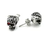 Wholesale Price Boy's Girl's 316L Stainless Steel Crystal Red Eye Skull Stud Push-back Earrings Jewelry 5