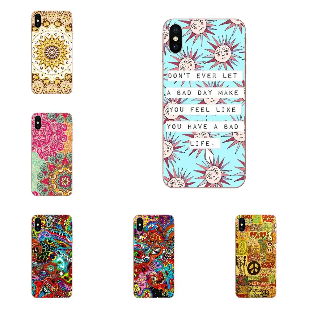Skin Hybrid Trippy Boho Hippie Peace Print For Samsung Galaxy A51 A71 A81 A90 5G A91 A01 S11 S11E S20 Plus Ultra | Мобильные