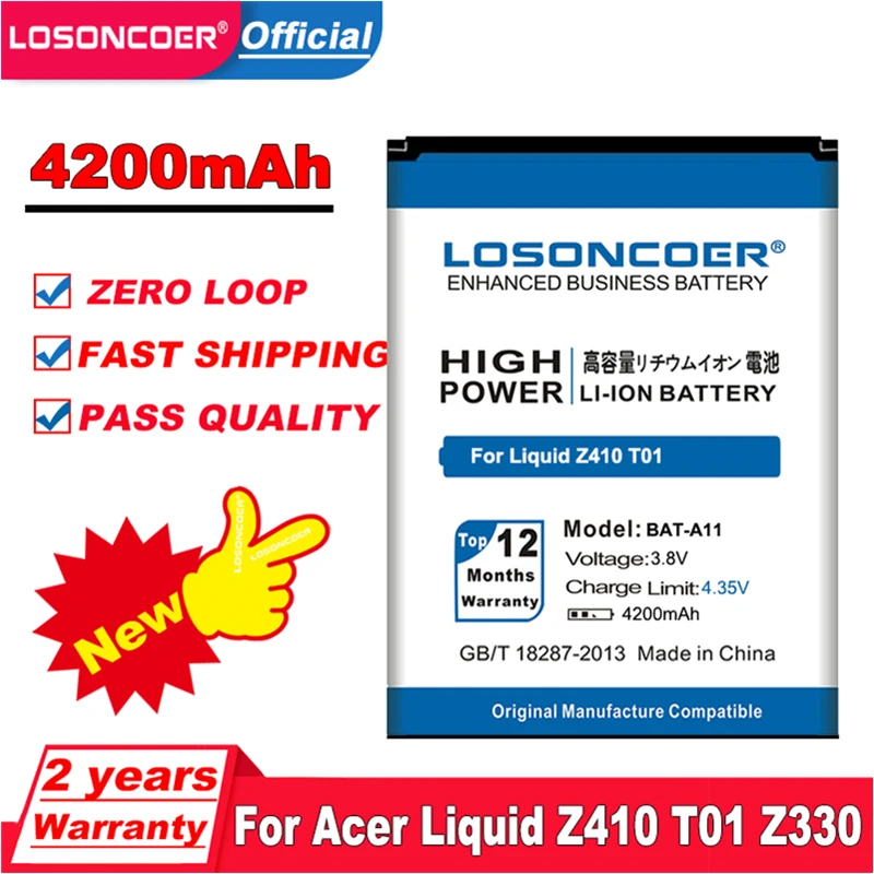 4200 мАч BAT-A11 батарея для Acer Liquid Z410 T01 Z330 + номер отслеживания | Мобильные телефоны и