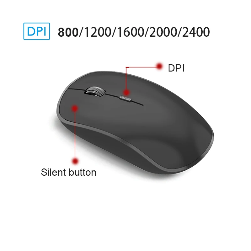 silencioso mouse para computador portátil