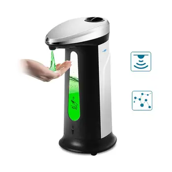

1pcs Liquid Soap Dispenser 400ML Automatic Motion Sensor Touchless ABS Electroplated Sanitizer Dispensador Bottle