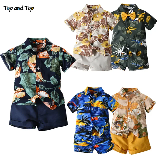 Top and Top Hawaiian Children Boys Casual Clothes