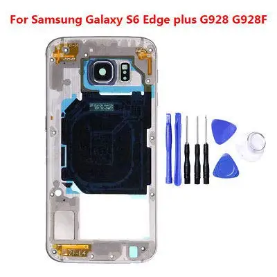 Для samsung Galaxy S6 Edge+ Plus G928 G928F G928T Корпус рамка средняя шасси пластина ободок запасные части с небольшими частями