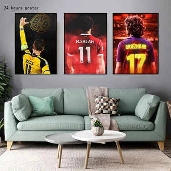 

Sergio Ramos Marco Royce Paul Pogba Salah Paul Dybala Anthony Griezmann Poster Canvas Painting Modern Decorative Painting