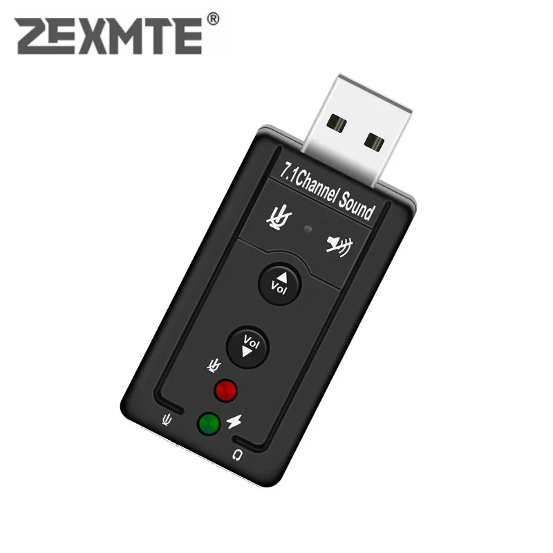  Легкий 7,1 USB стерео аудио адаптер, внешняя звуковая карта для Windows XP/2000/Vista/7 3D USB аудио адаптер для ПК и ноутбука 
