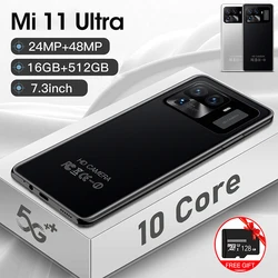 Mi 11 Smartphone Global Version 5G Celular 7.3 Inch 16+512GB 24MP+48MP HD Camera Android Network Mobile Phone Unlocked Cellphone