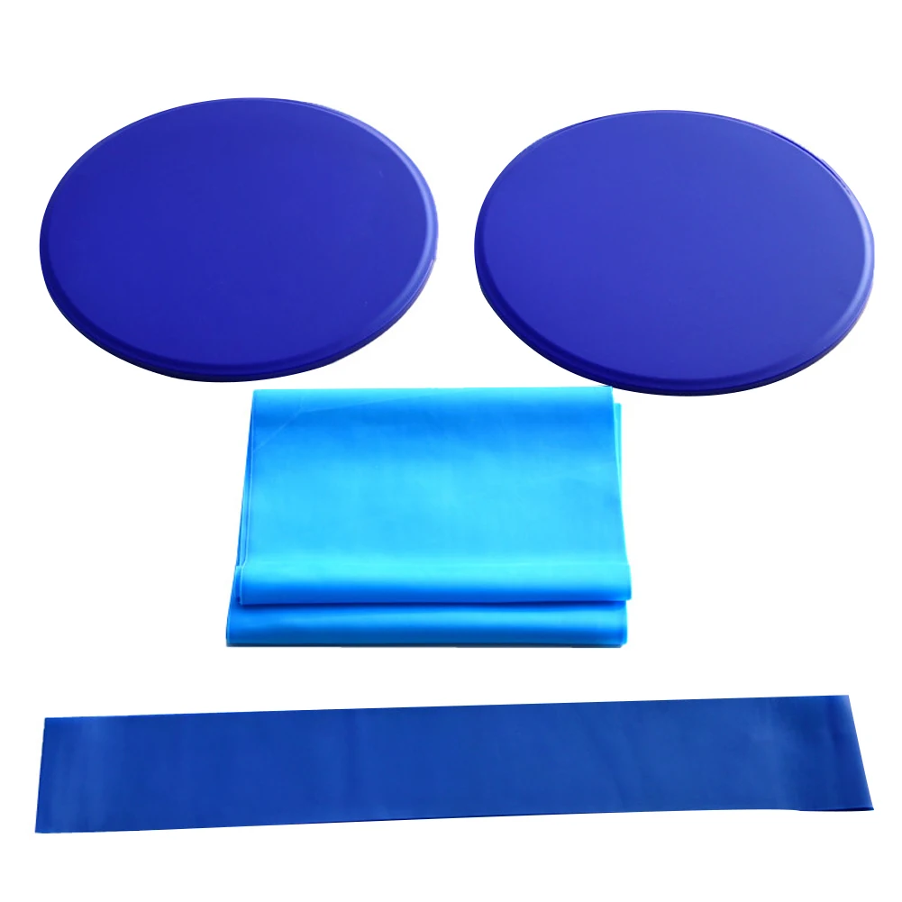 Blue Набор из трех предметов для занятий йогой и фитнесом, эластичное кольцо для тренировки бедер, домашнее оборудование, легко носить с собой - Цвет: Blue