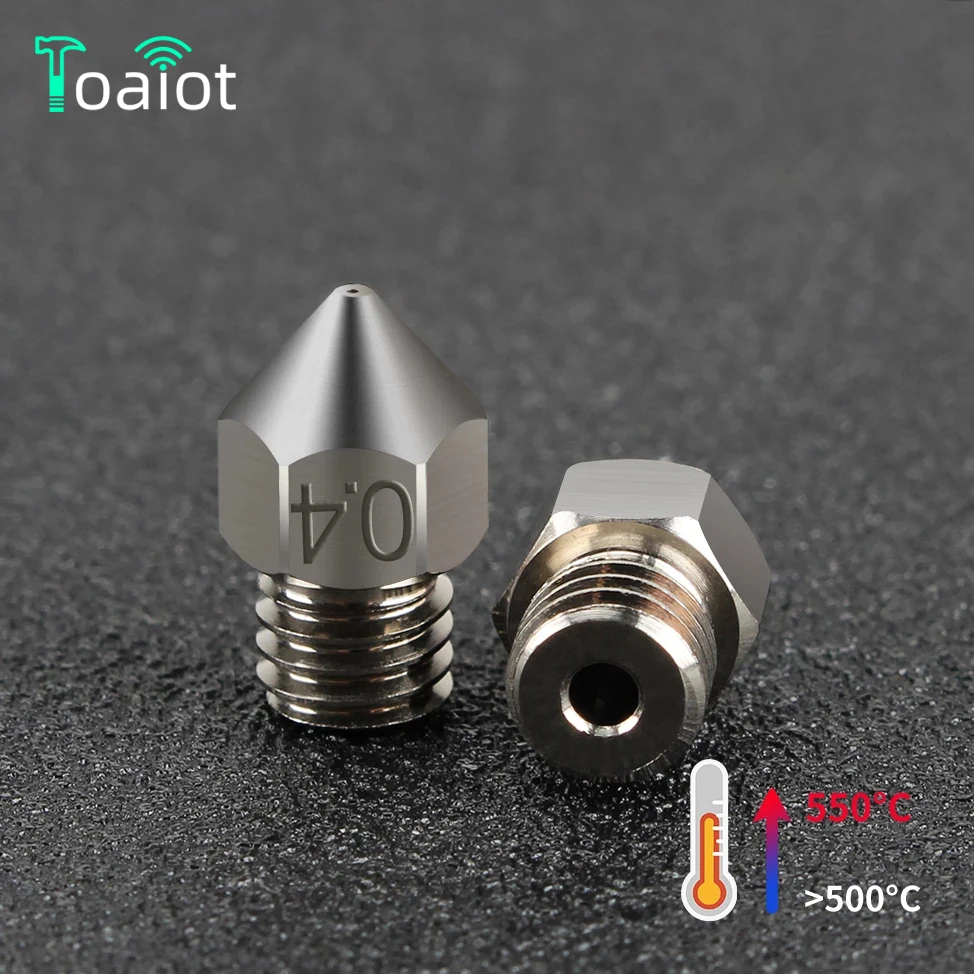 Toaiot Copper MK8 Hotend Nozzle Durable Non-stick 1.75mm Filament 0.4mm High Performance Nozzle For CR10 Pro ENDER3 3D Printer