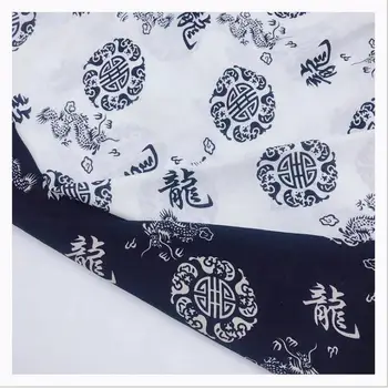 

Rayon Chinese dragon print men's suit Pajama fabric cushion cover home decoration accessories curtains diy fabric