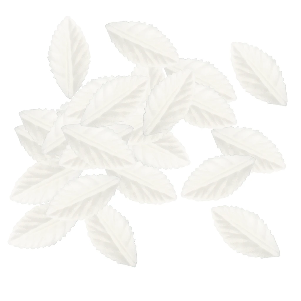100pcs Artificial Rose Leaves White Leaf Wedding Craft / Buttonhole /Corsage