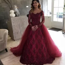 Кружевное Пышное Платье с длинными рукавами бальное платье со съемным шлейфом, украшенное бусинами, для выпускного вечера, 16 милых платьев vestidos de 15 anos