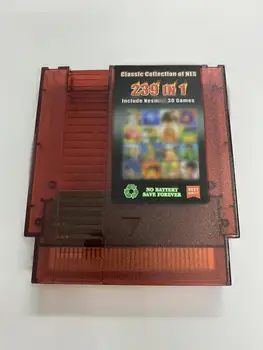 

239 in 1 Super Games Multi Cart 8 Bit 72 Pin Transparent Red game cartridge only run US version game console