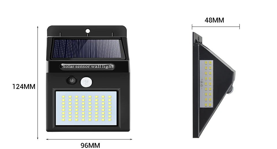 80 светодиодный/100 светодиодный солнечный светильник, наружный солнечный светильник, PIR датчик движения, настенный светильник, водонепроницаемый Солнечный солнечный светильник, садовый уличный светильник