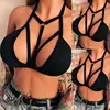 Sujetador cruzado con tiras para mujer, camisetas sin mangas, corpiño de Color sólido, Top Sexy de moda, corto estilo camisola, Bralette ► Foto 3/6