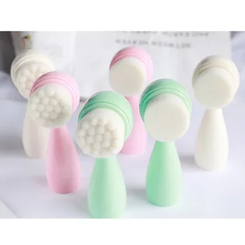 

Facial Cleanser Brush Mini Double Side Stand Blackhead Pimples Brushes Face Cleaning Tool Skin Care Product