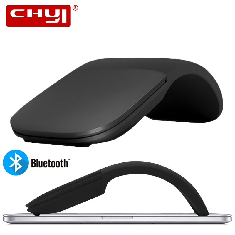 Mouse Chyi Silenzioso Bluetooth 4.0 Mouse Wireless Arc Touch Roller Mouse Ultra Sottile Laser Computer Gaming Mouse Pieghevole Per Pc Microsoft